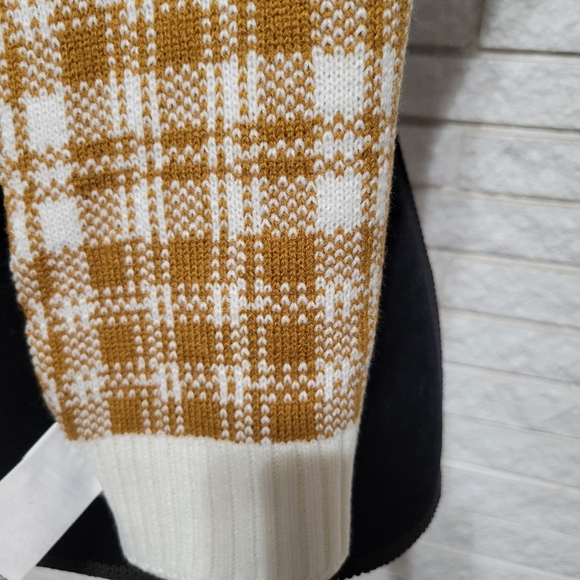 Timberland scarf wheat plaid check fall winter unisex 10" x 68 " EUC - Picture 7 of 12